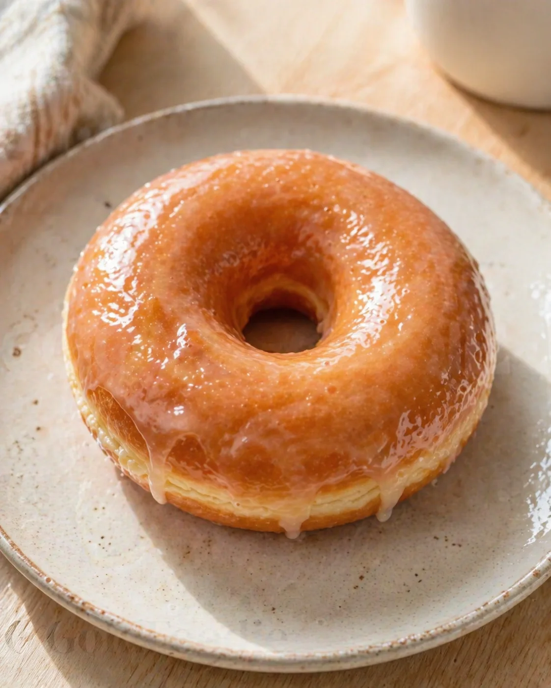 variations-placeholder.png Single plated variation of Krispy Kreme Copycat Donuts shown in a natural kitchen scene