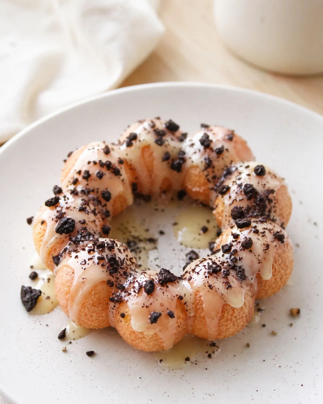 variations-placeholder.png Single plated variation of Mochi Doughnuts shown in a natural kitchen scene