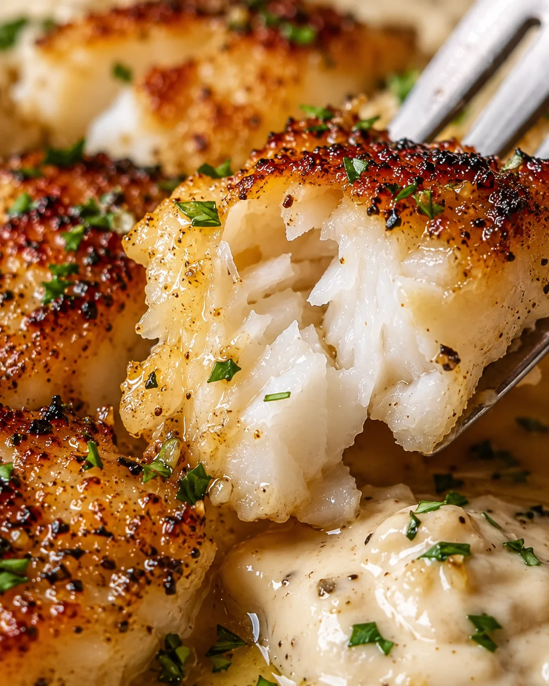 Golden crispy fish bites topped with herbs served with creamy garlic aioli.